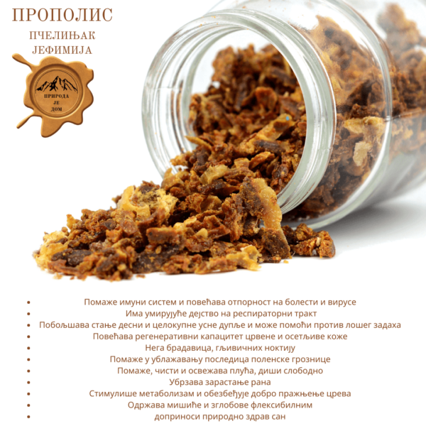 Gvozdeni ratnici - Propolis - UKLANjA NEPRIJATAN ZADAH, ANALGETIČKO DEJSTVO ANESTETIČKO DEJSTVO, ANTISKLEROTIČNO DEJSTVO